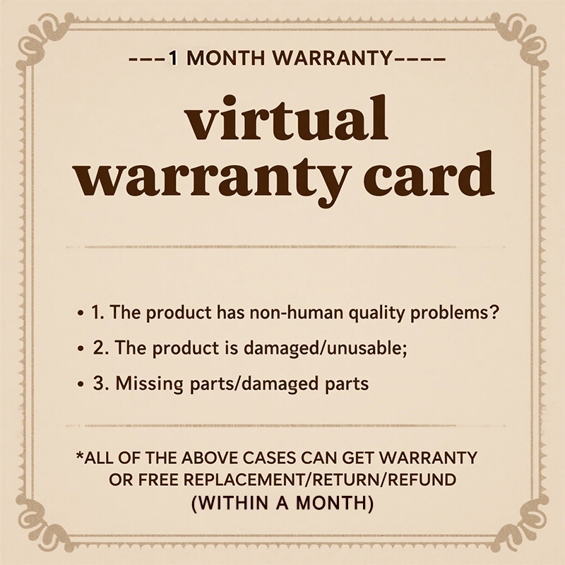 Portable Power Station Solar Generator one month warranty card