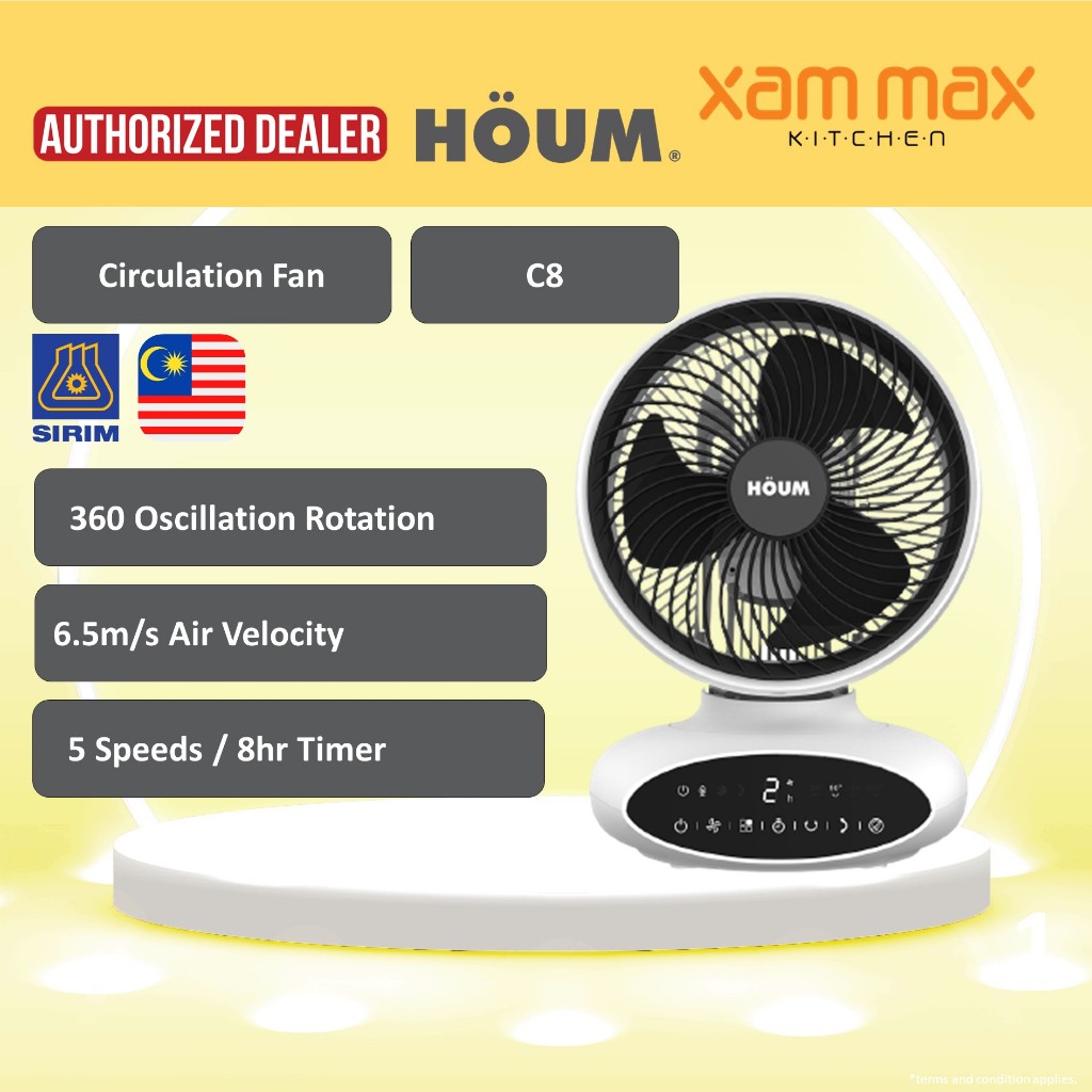 Houm Kipas Elektrik Berkuasa C8 Fan Air Circulation Table Fan / Kipas Meja 风扇 / Remote Control Desk Fan