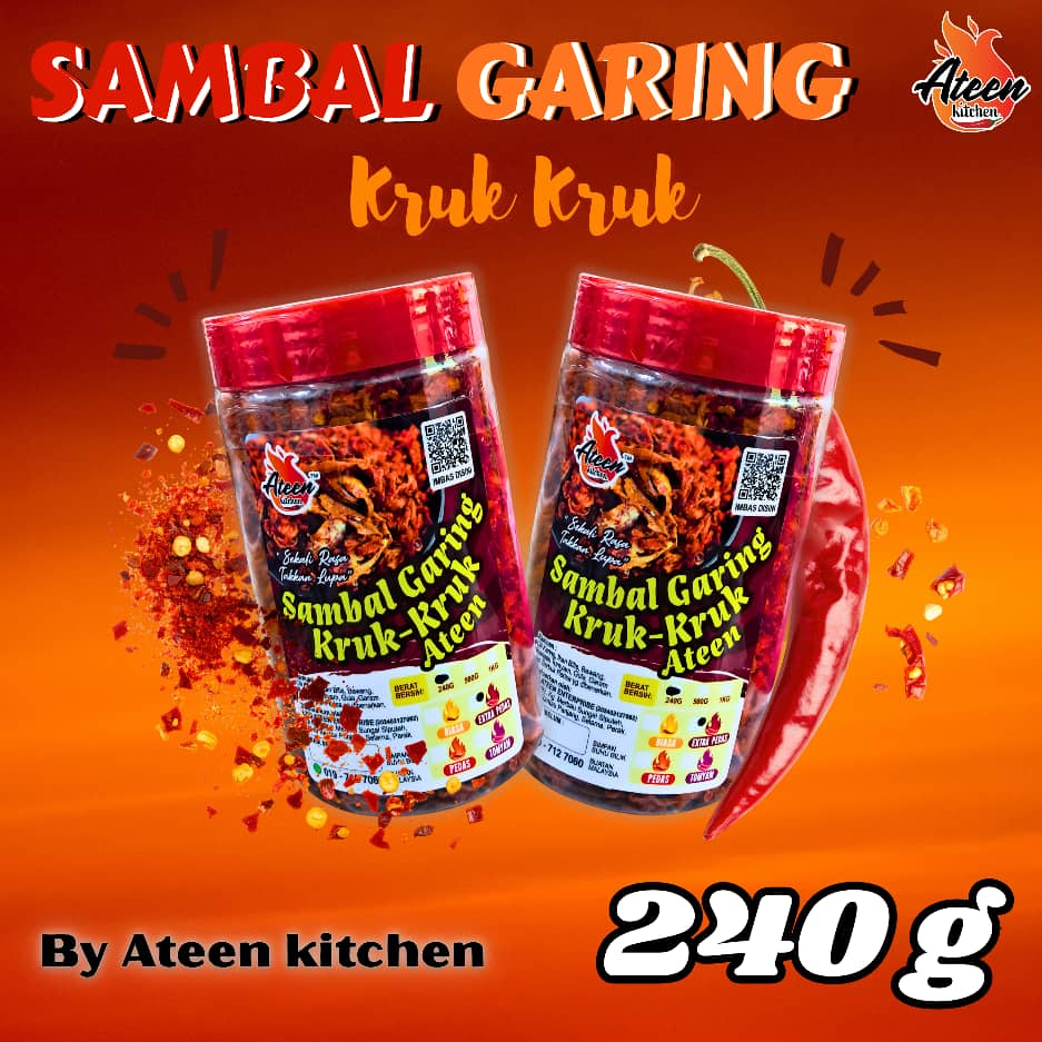 Sambal Garing Kruk Kruk Ateen (240g) by Ateen Kitchen