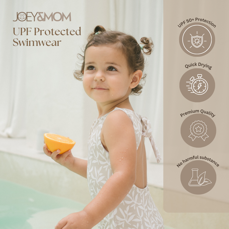 Joey&Mom Kids UPF50+ Swimwear Coastal Collection| Sun Protection Baby & Toddler Swimsuit for Boys & Girls