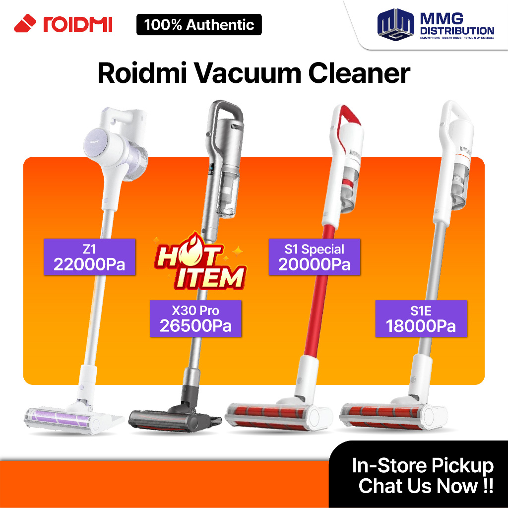 Roidmi Wireless Vacuum Cleaner X30 Pro / Z1 / S1E / S1 Special | Cordless Wet & Dry Mop 吸尘机