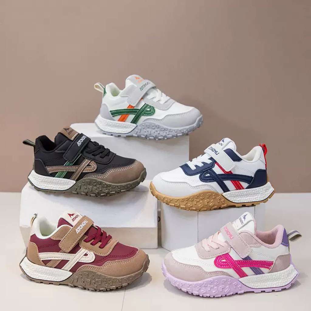 Kids Casual Sport Shoes Children Fleece Daddy Style Shoes Outdoor Boy Girl