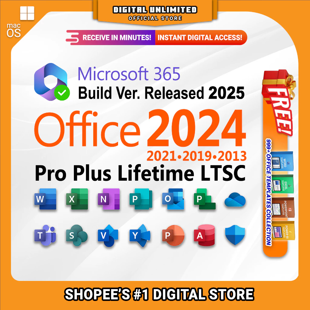 [Lifetime] Microsoft 365 Office Pro Plus 2024 LTSC Latest for Windows & macOS