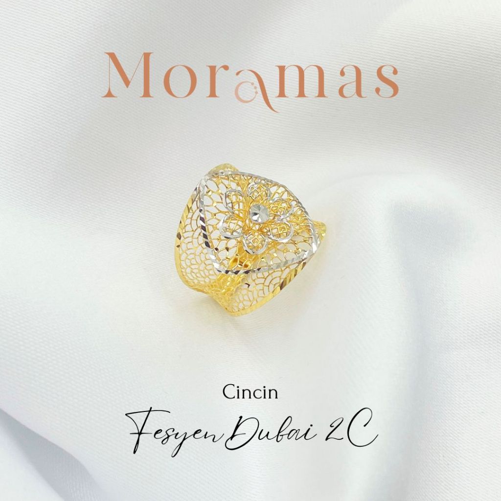 Moramas FASHION DUBAI Ring 916 Gold/ Cincin FESYER DUBAI Emas 916/ 迪拜时尚戒子916金