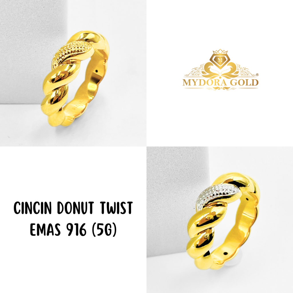 MYDORA Cincin Donut Twist (5G) l EMAS 916/22K