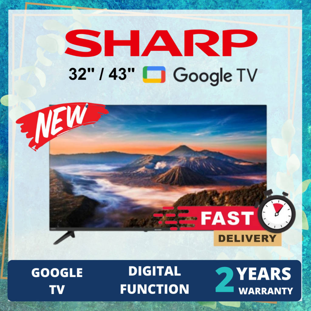 【 LOWEST PRICE 】Sharp 32" GOOGLE TV 2TC32GH3000X / 43" GOOGLE TV 2TC43GH3000X ( 2025 NEW MODEL )