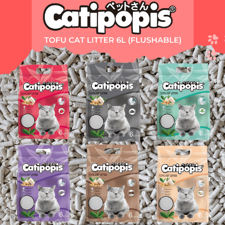 Catipopis® Tofu Cat Litter 7L (Flushable)