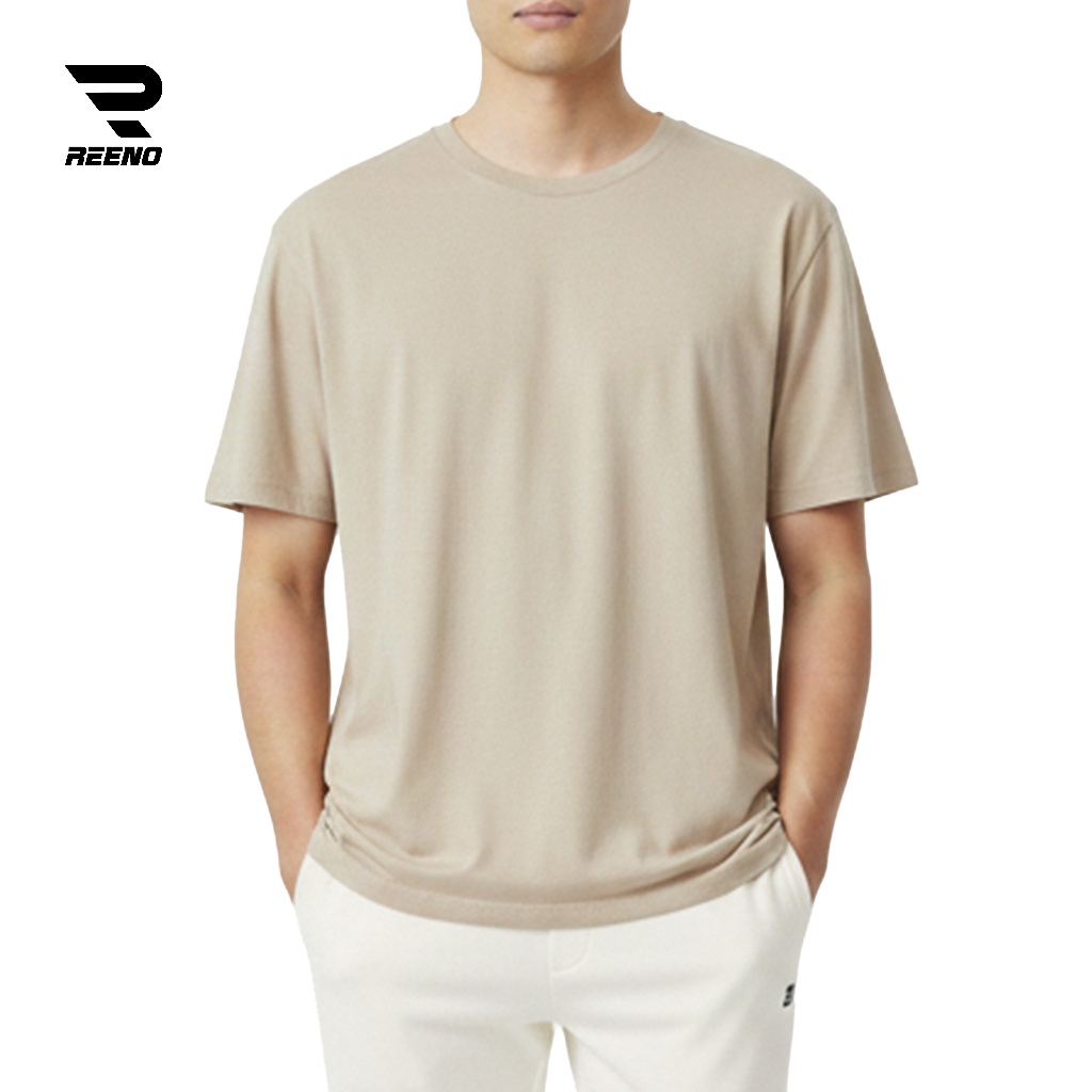 REENO RN012 210GSM Unisex Oversized Plain Cotton T-shirt Plain Tee S-2XL | Baju T-kemeja Kapas
