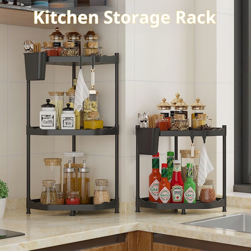 2-3 layer desktop storage rack small storage rack kitchen storage rack