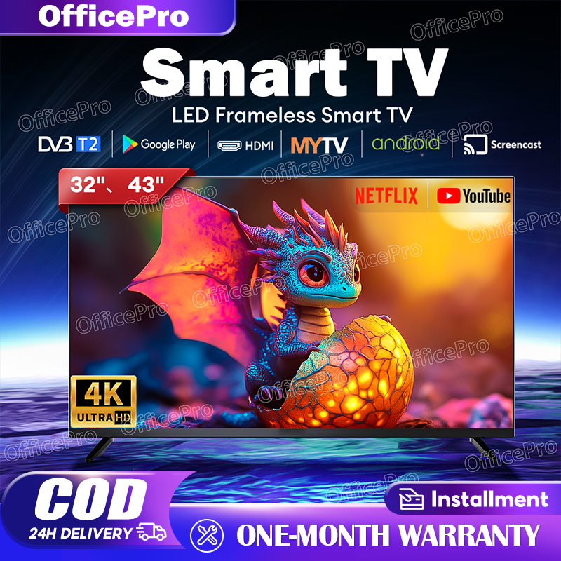 Smart TV 32 inch Android TV murah 43 inch Android 12.0 LED Digital TV With Netflix/YouTube/Google/WIFI