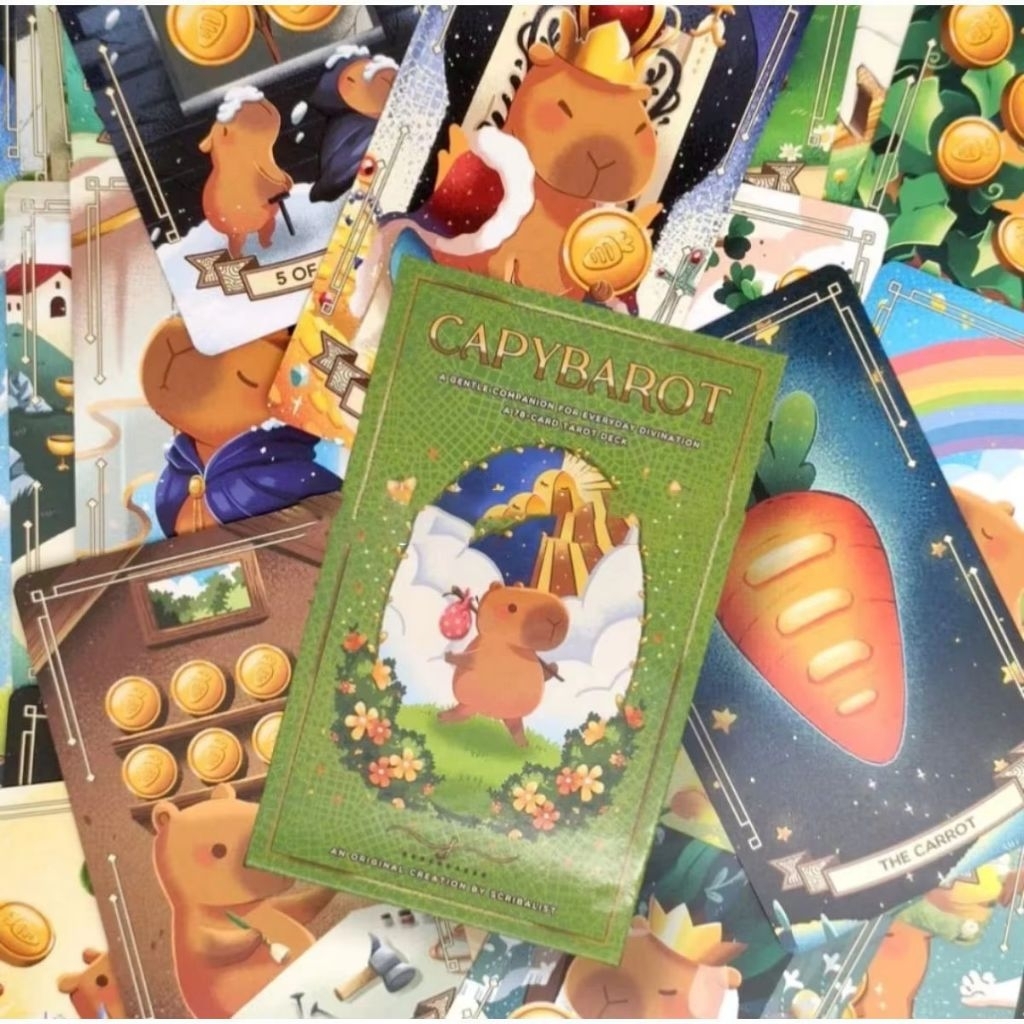 New Hot Capybarot Tarot For Family Friends Fun Divination Entertainment Party Board Games