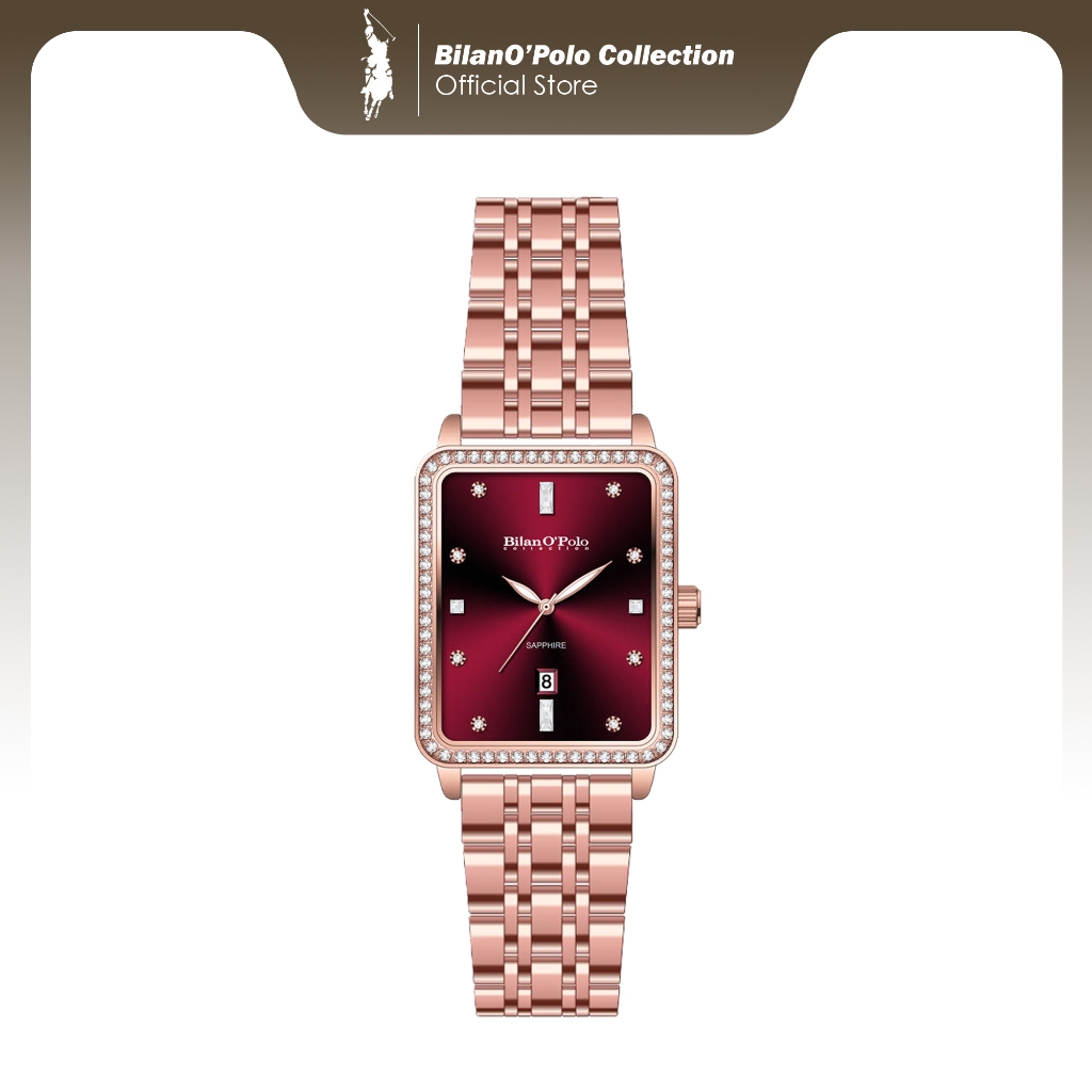 Bilano Polo Collection Lumière Series Sapphire Crystal Fine Stone All Stainless Steel Women Watch PC-L6731