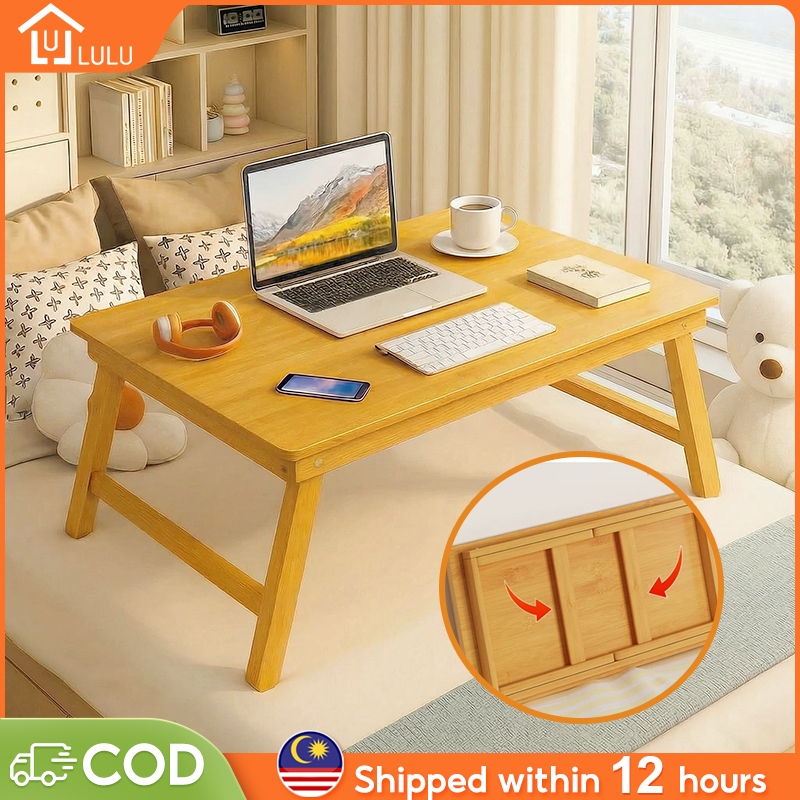 LULU Foldable Desk Home Computer Stand Laptop Desk Notebook Desk Laptop Table for Bed Meja Lipat