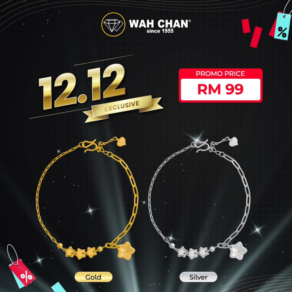 WAH CHAN S925 ITALIAN Silver Bracelet - Stars NSBCO1007