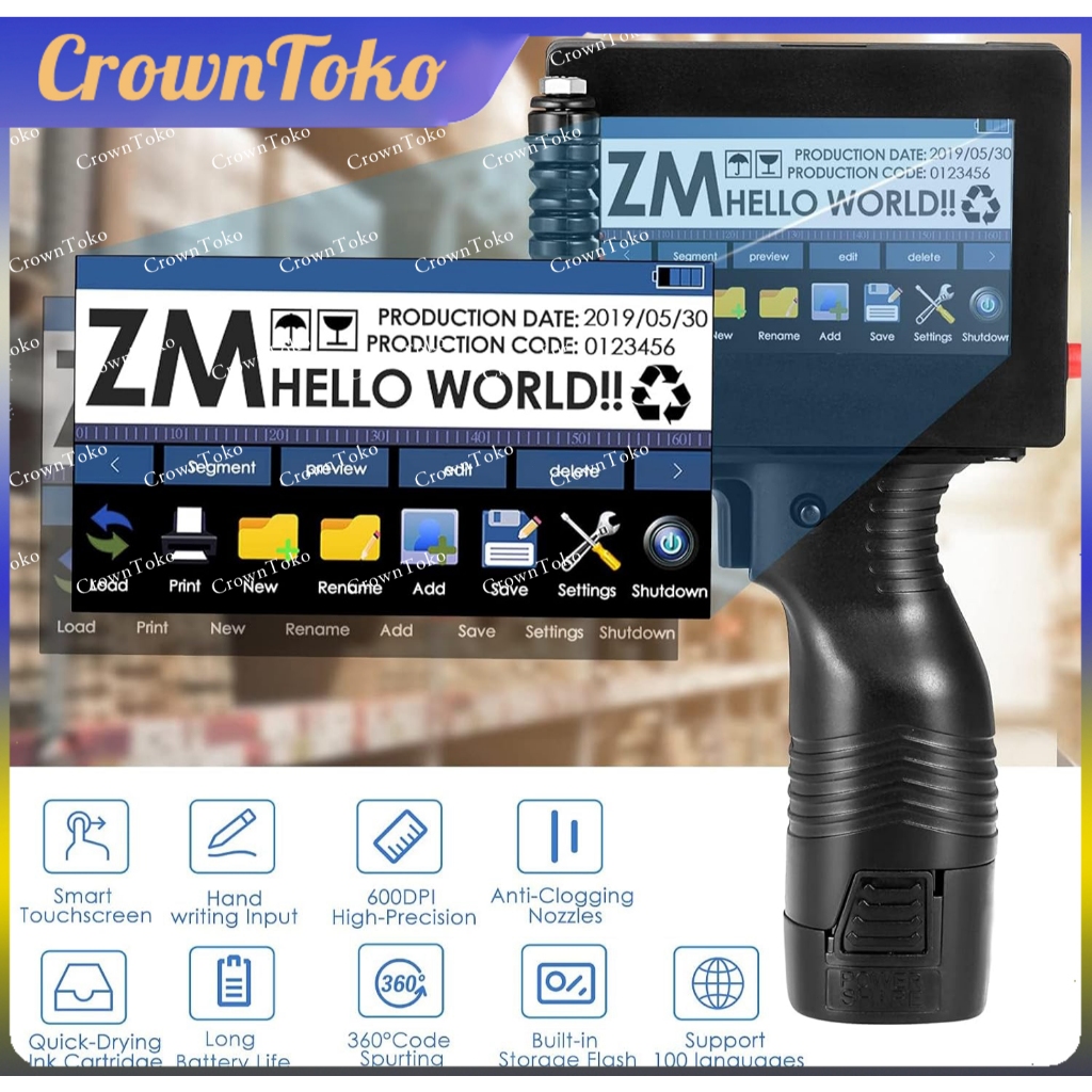 手持喷墨打印机 Handheld inkjet printer Portable Printer Inkjet Date Printer wireless 2-12.7mm Support Chinese and English