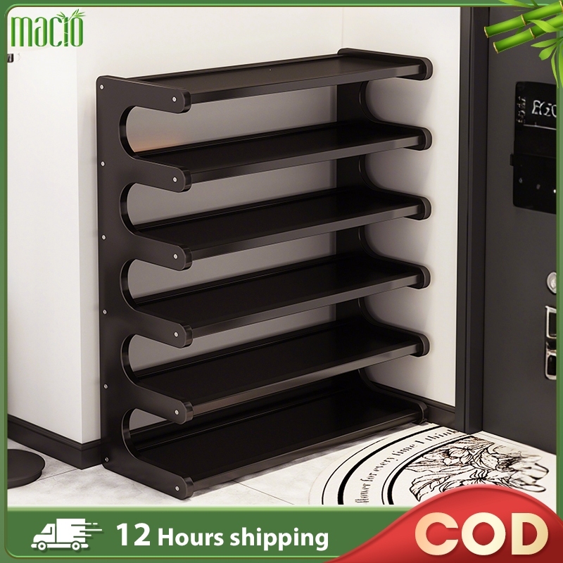 【Lifetime Warranty】Bamboo Rak Kasut Shoe Rack Black/White/Brown Rack Kasut Shoe Rack Outdoor 鞋架