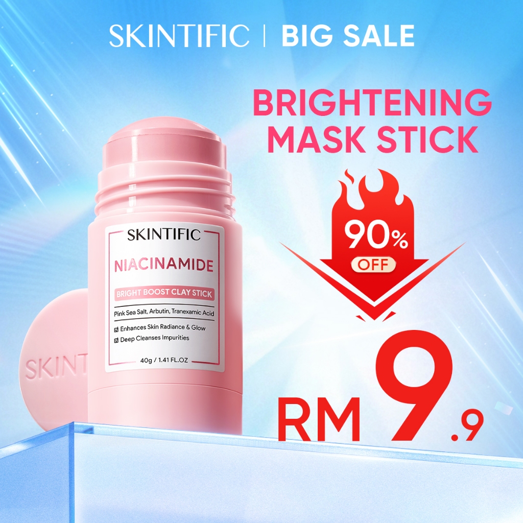 [BUY1 FREE1] SKINTIFIC Alaska Volcano Clay Stick | Niacinamide | Pore & Acne Care