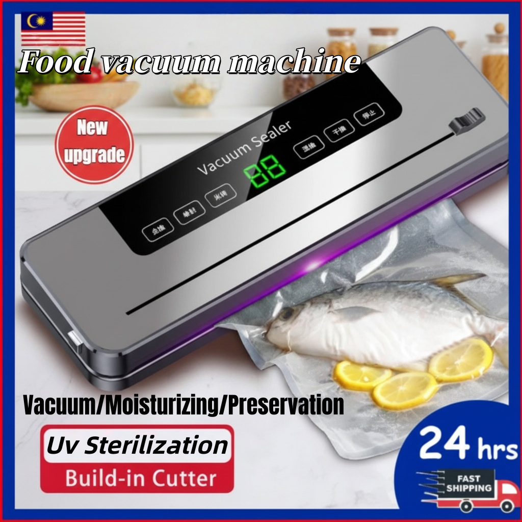 Vacuum Sealing Packaging Machine Ultraviolet Sterilization Food Dry And Wet Sealing Machine Smart Touch Screen UK Plug