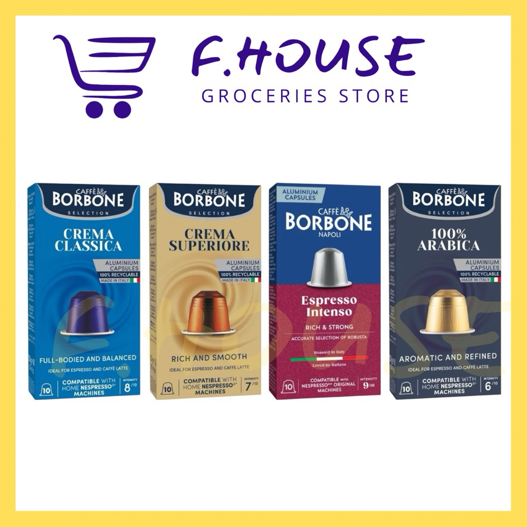 Caffe Borbone Crema Superiore Nespresso Espresso Coffee Capsules (10 pods)