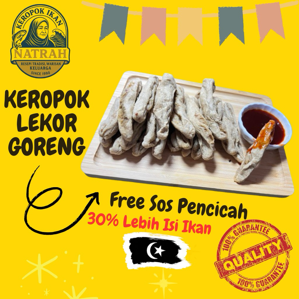 Keropok Lekor Goreng Tanpa Tulang FREE Sos Pencicah / Keropok Lekor Terengganu / Keropok Ikan Terengganu / Keropok Lekor