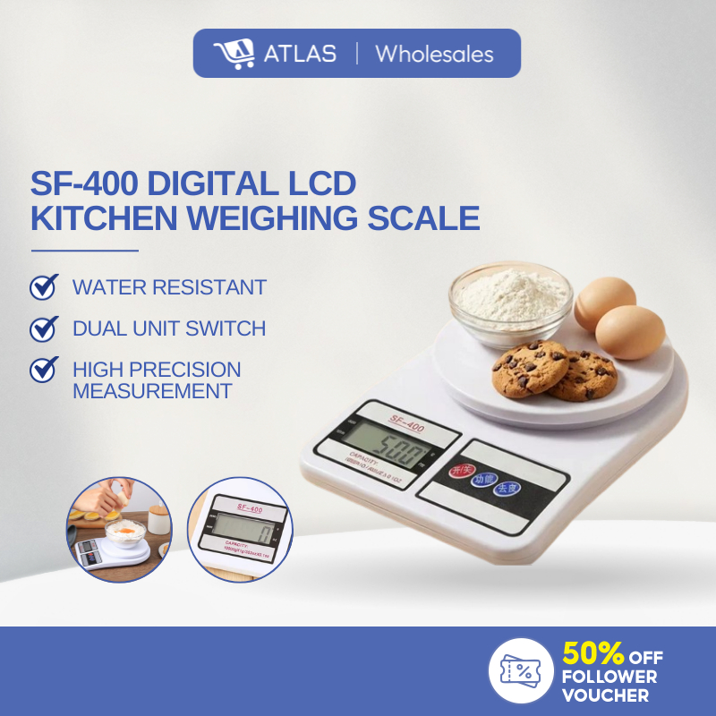 ATLAS Skala Dapur Digital Elektronik 10KG Skala Makanan Penimbang Ketepatan Tinggi / Skala Dapur Elektronik