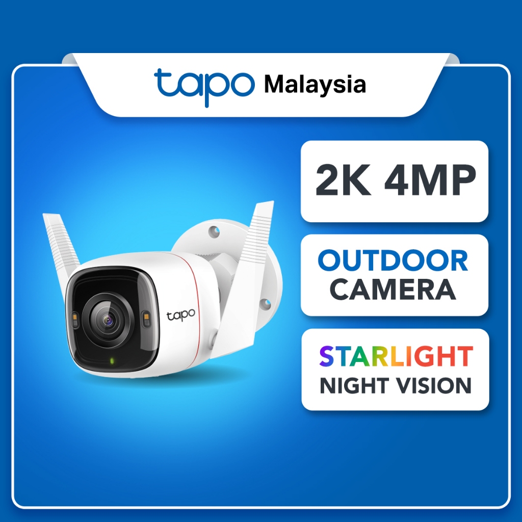 TP-Link Outdoor 2K 4MP Full Colour Night Vision Outdoor Security CCTV Tapo C320WS