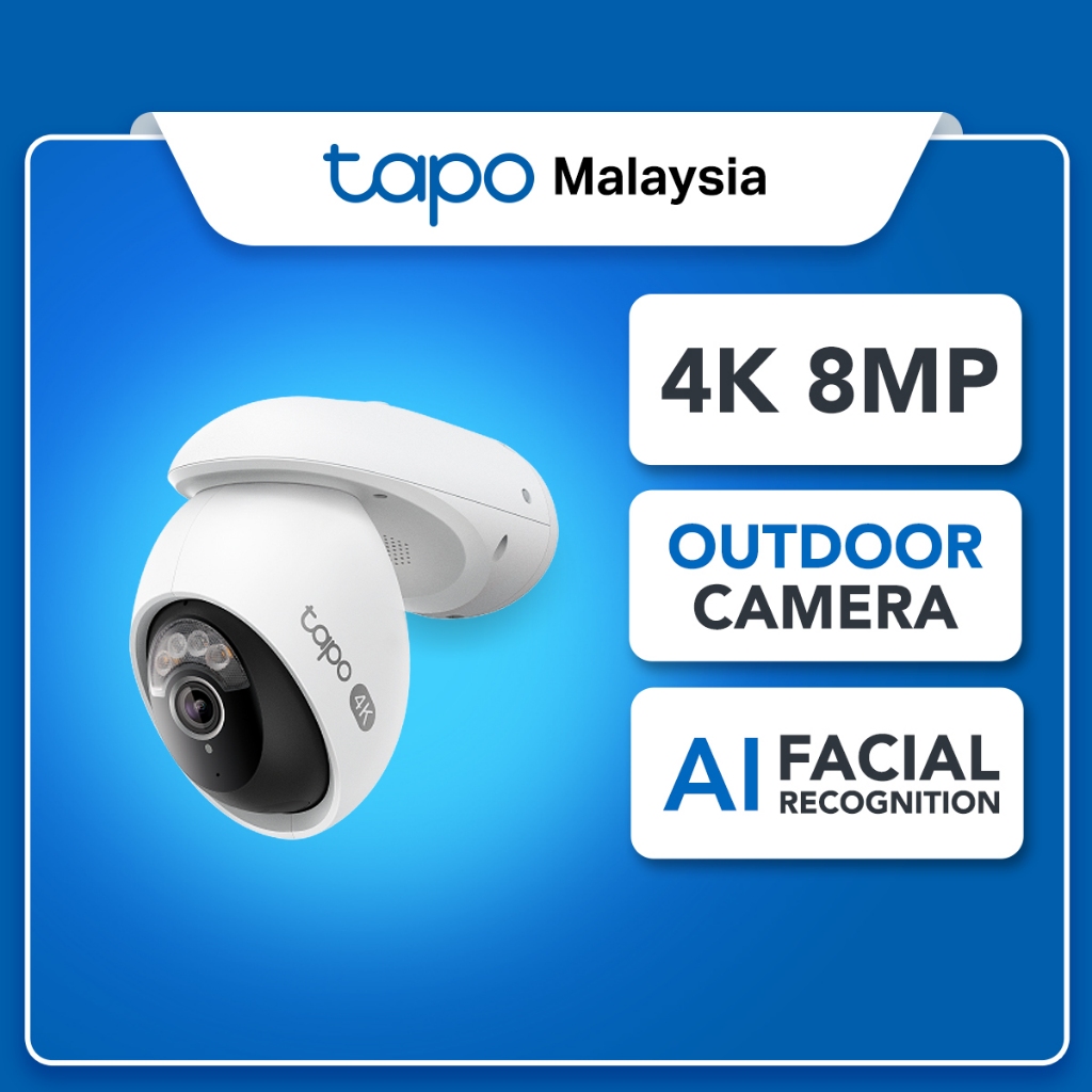 TP-Link Tapo C560WS 4K 8MP Outdoor Pan/Tilt Wi-Fi Camera | AI Person/Pet/Vehicle Detection, Wi-Fi 6