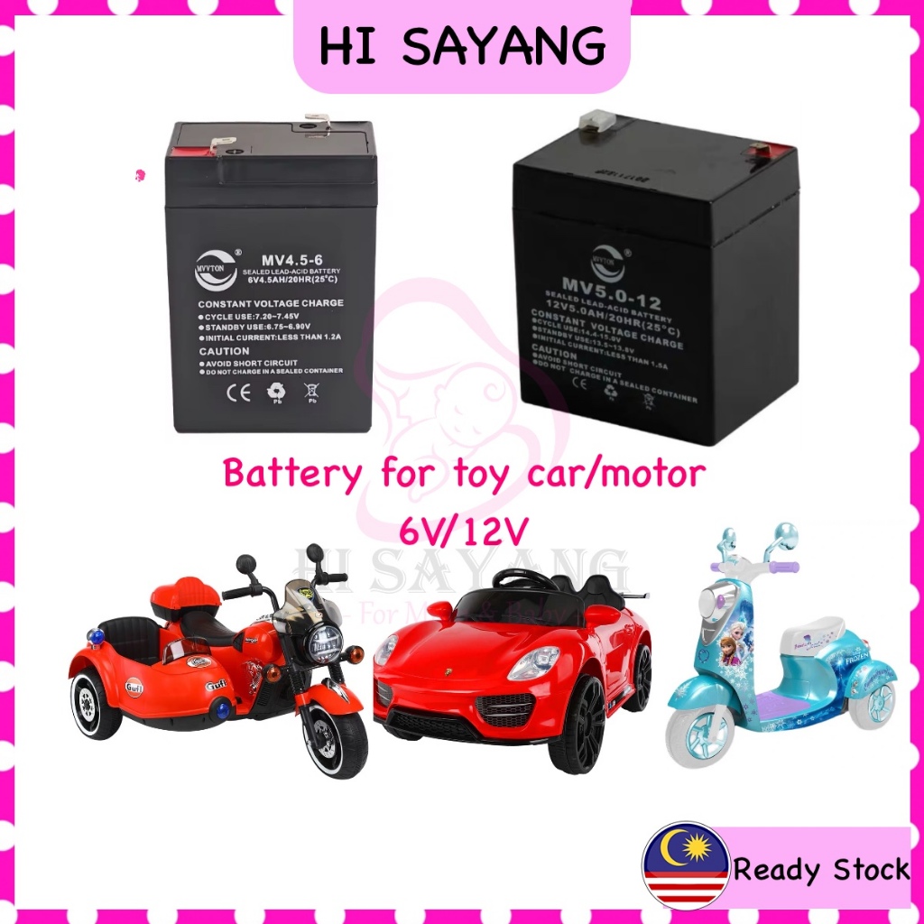 6v 4.5ah 12v Rechargeable toys battery Sealed Lead Acid Battery oy Car Bateri Kereta Mainan Motor