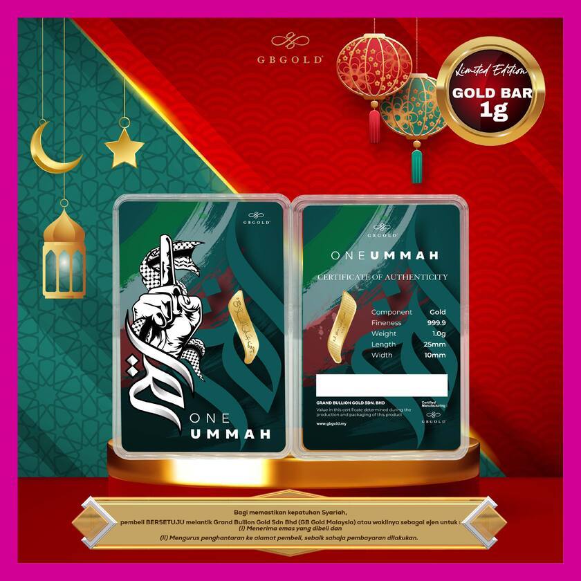GB GOLD Alif Satar One Ummah GoldBar 1g (Emas 999.9) LIMITED EDITION&hellip;