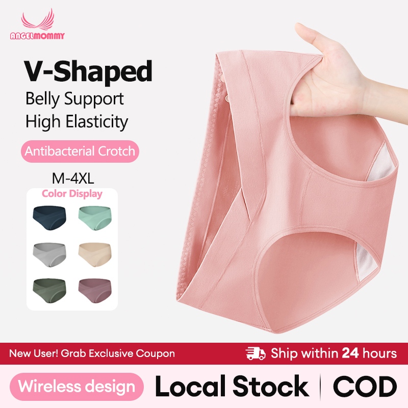 Maternity Panties Pregnant Women Cotton Underwear V-Shaped Belly Support Low Waist Mommy Panty 20020