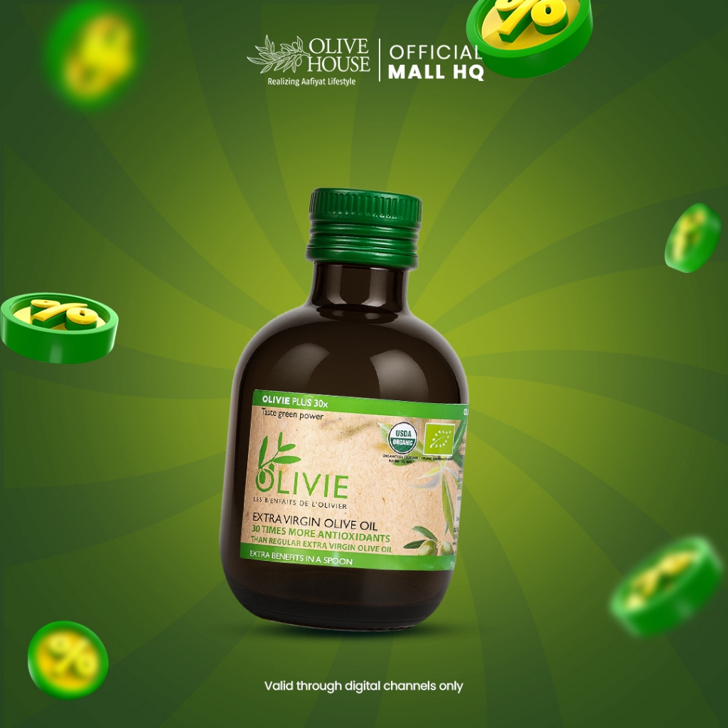 Olive House Minyak Zaitun Extra Virgin (EVOO) Organik Olivie Plus 30X (250/50ml) + [Add On]