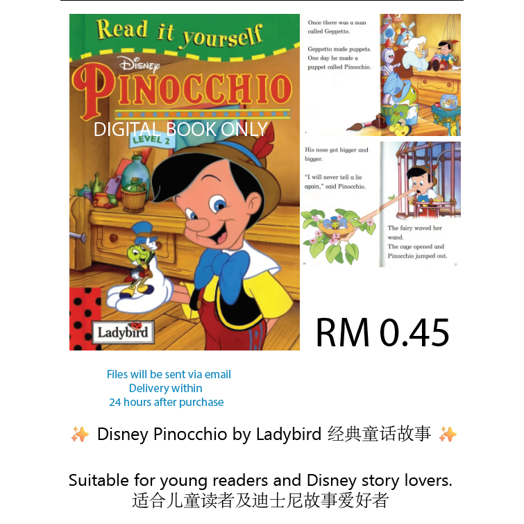 Disney Pinocchio l Ebook l English l PDF