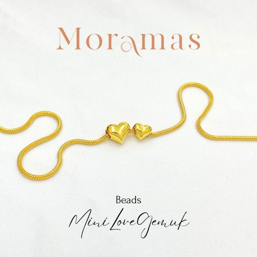 Moramas (5G) MINI LOVE Bead 916 Gold/Bead (5G) LOVE MINI Emas 916/迷你爱形串珠916金