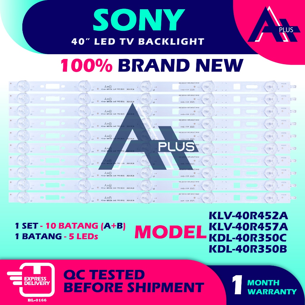 KLV-40R452A / KLV-40R457A / KDL-40R350C / KDL-40R350B SONY 40" LED TV Backlight 40 INCH Lampu TV sony