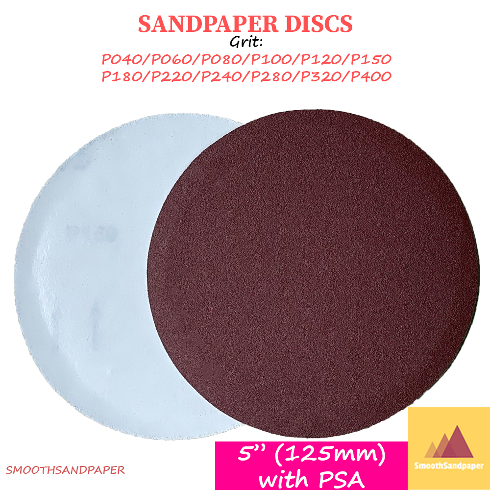 [CALIBER] Kertas Pasir Bulat 5" Sanding Disc PSA 125mm Red Round Sticker 红砂纸背胶圆盘 image 3