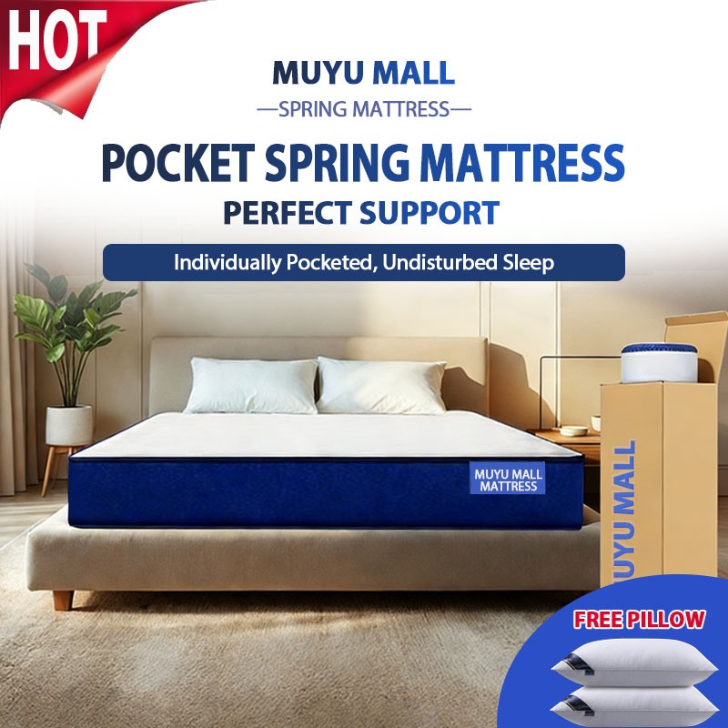 COD 8 Inch Spring Mattress -Tilam Single / Queen / King Size Spine Support-Foam Latex Mattress