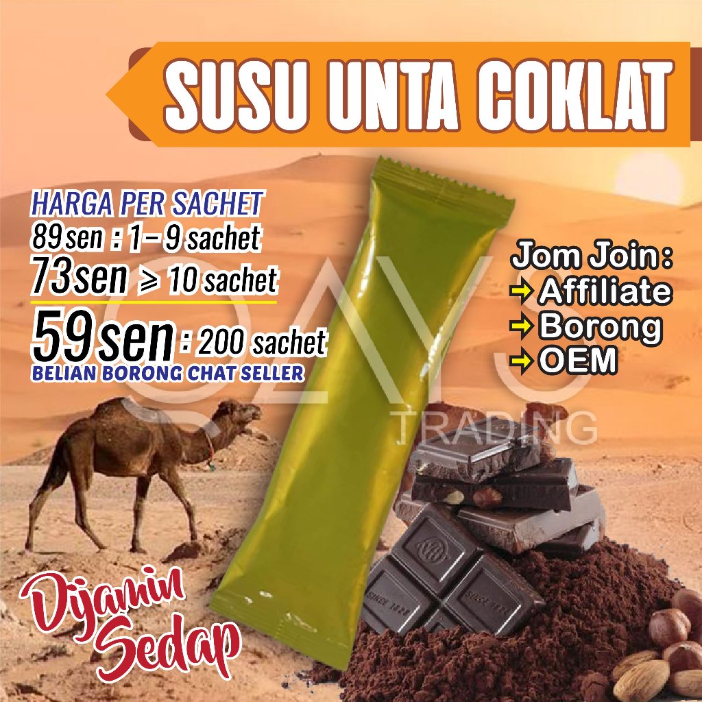 Lelong U2 SUSU UNTA COKLAT Brand Popular & Sedap