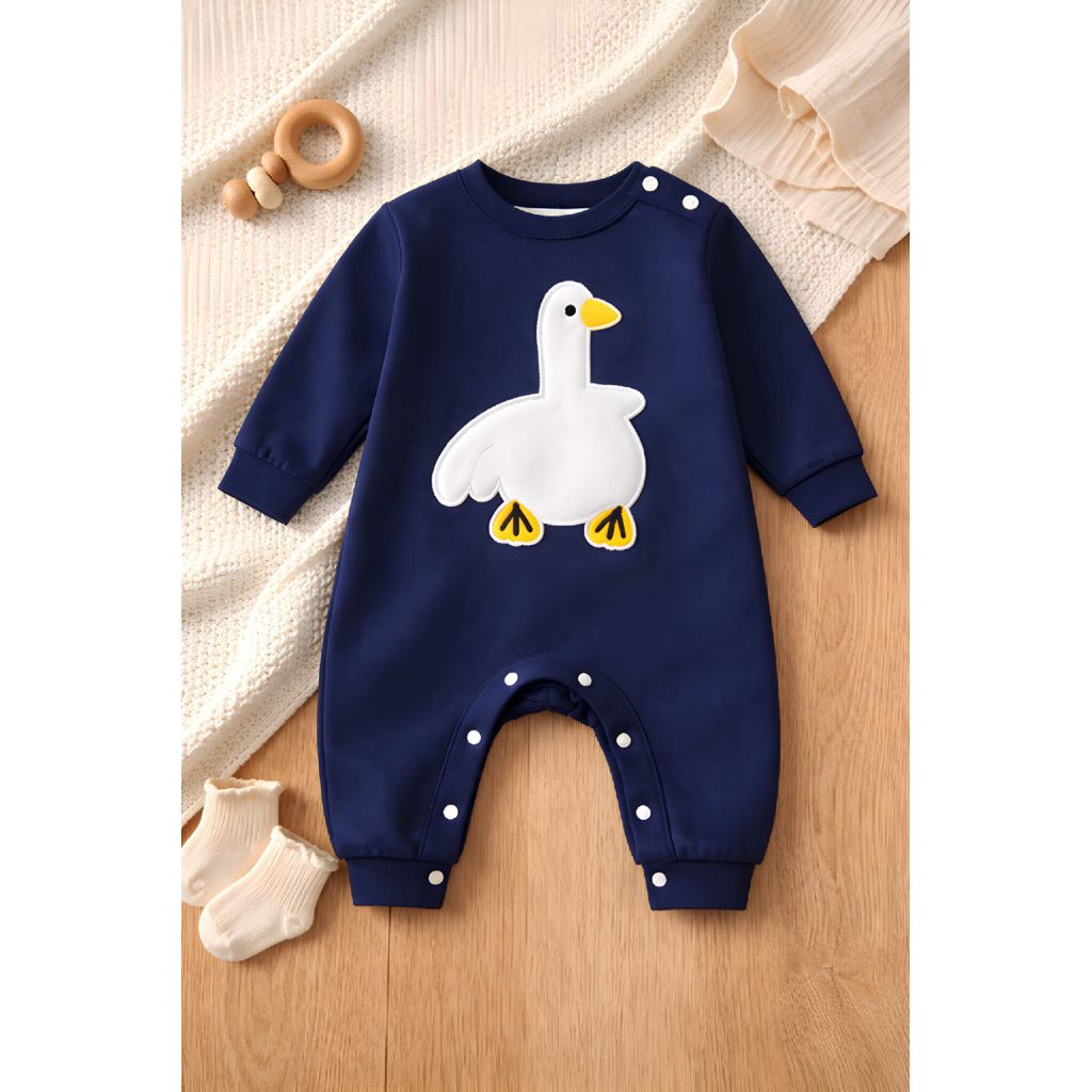 【Ready Stock】Long-sleeved Jumpsuit / 长袖平爬服🧸