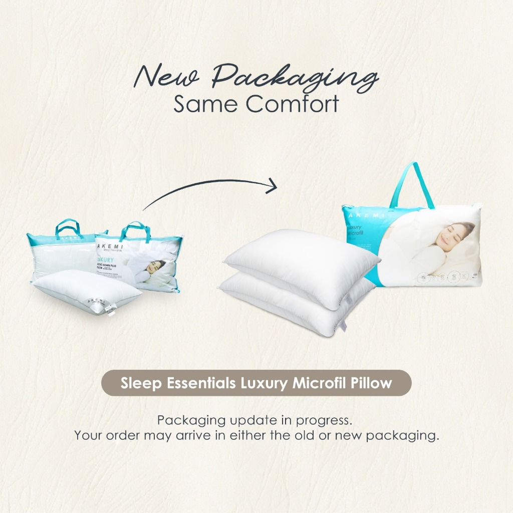 AKEMI Sleep Essentials Luxury Microfil Pillow [1pc/2pcs]
