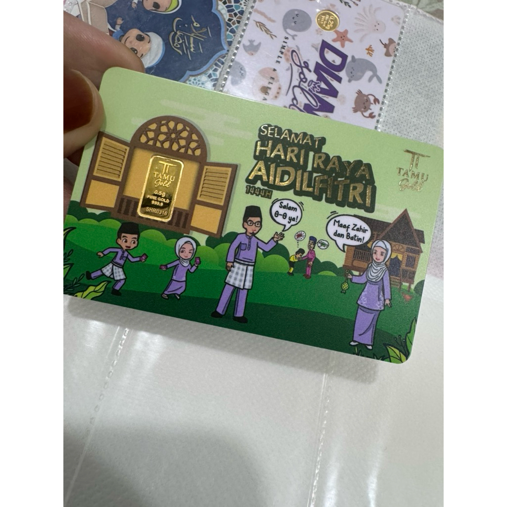 Gold bar 0.5g emas 999.9 Tamu Gold Selamat Hari Raya ‼️Limited Edition‼️