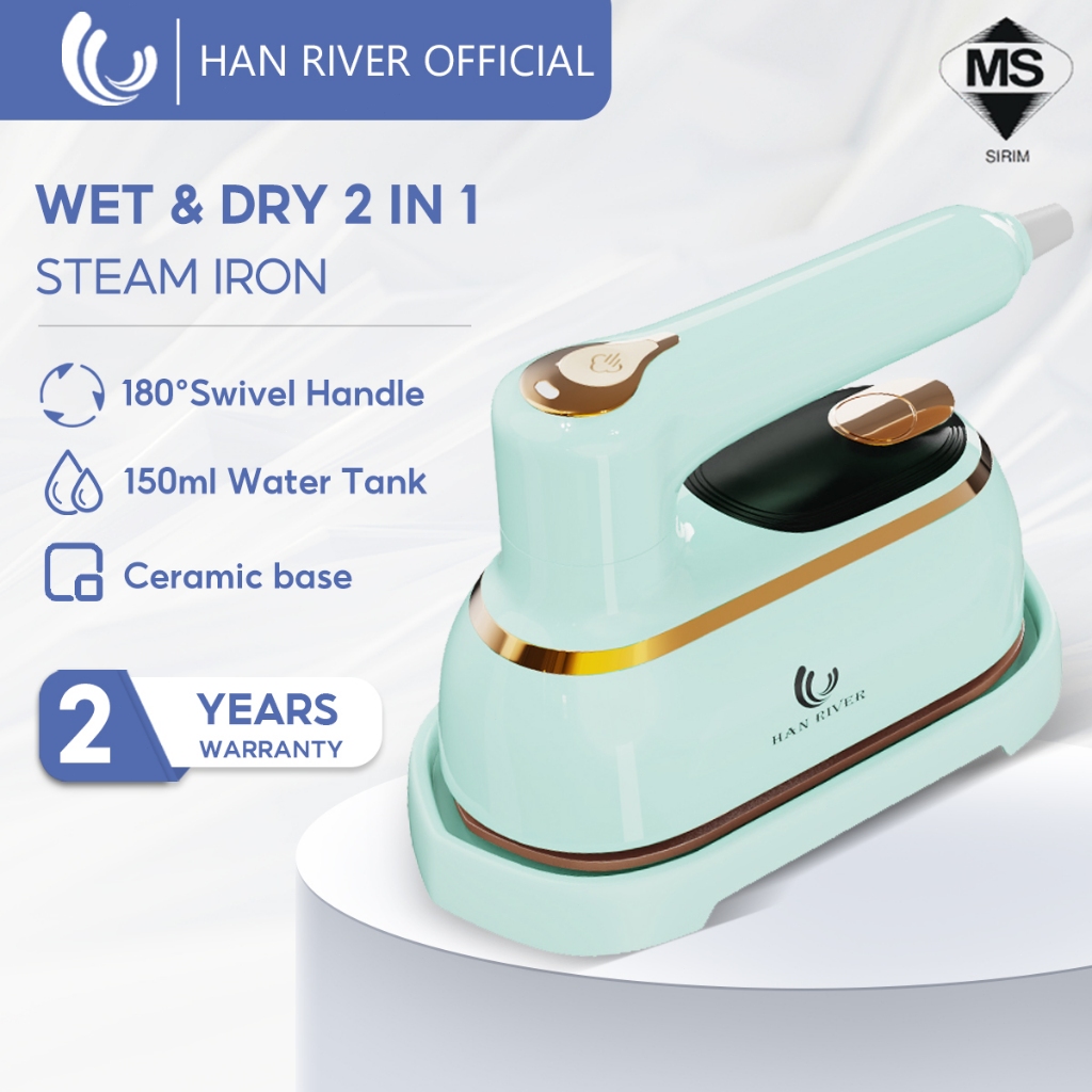 HAN RIVER Iron Steam Garment Steamer iron Rotatable Portable Use For Travel 1200W HRYD05GD