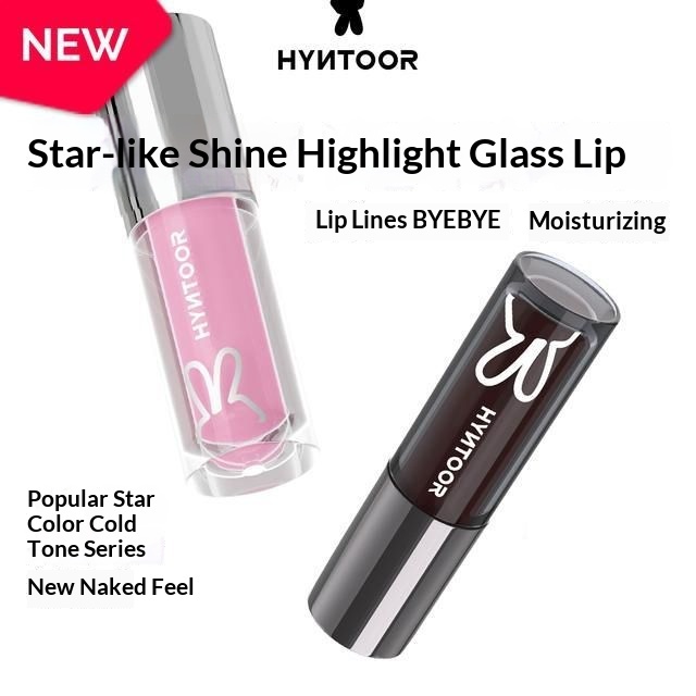 HYNTOOR Watery Lip Gloss, ideal for travel makeup, moisturizing lipstick that brightens skin tone in autumn and winter.