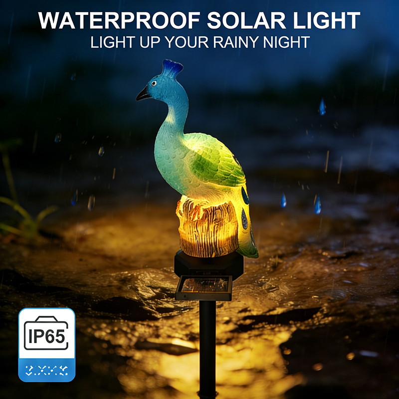 Lampu Solar Burung Merak Hiasan Landskap | Jimat Tenaga Kalis Air | Tancap Tanah | Stok Siap Hantar Pulau Pinang