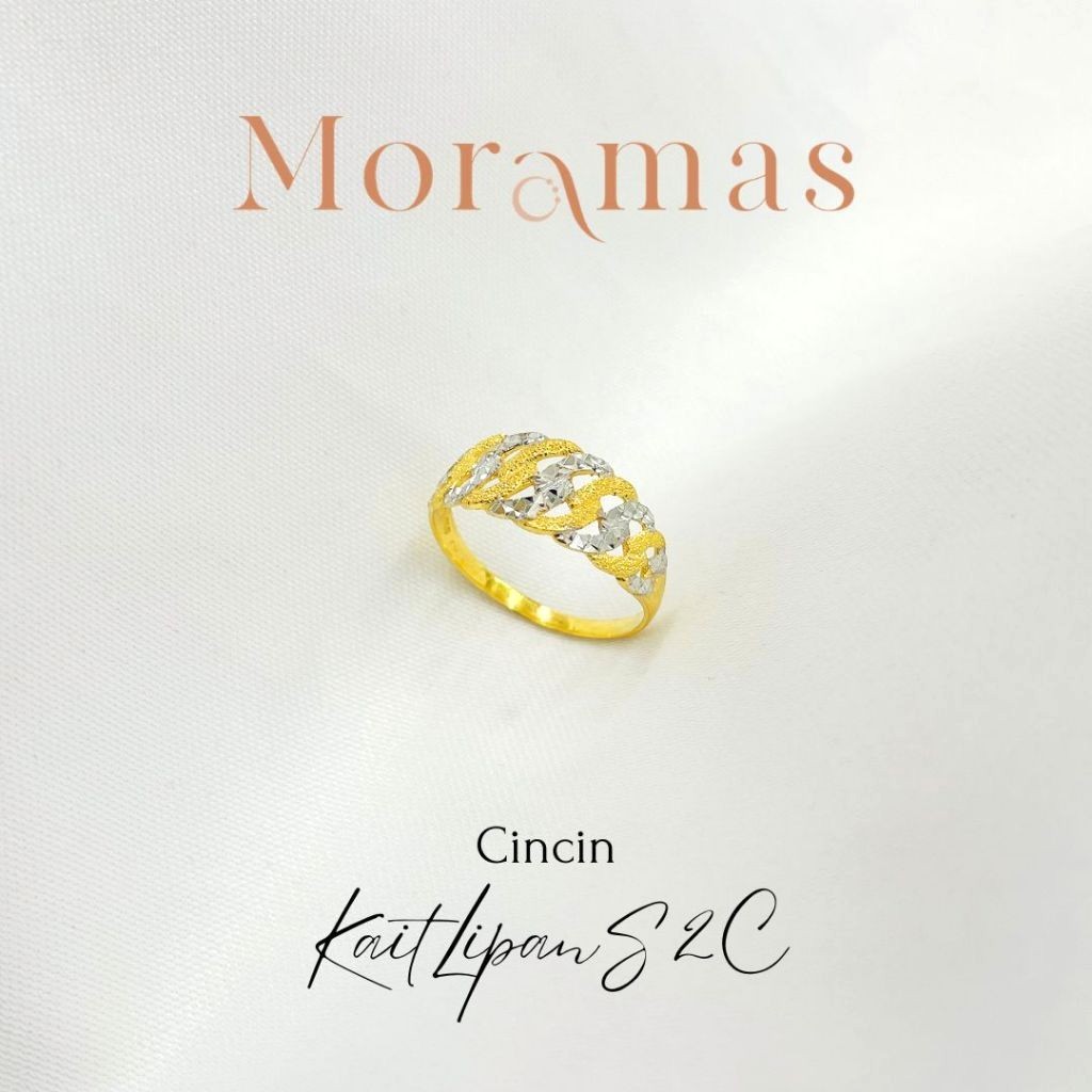 Moramas KAIT LIPAN S 2C Ring 916 Gold/Cincin KAIT LIPAN S 2C Emas 916/时尚戒子916金