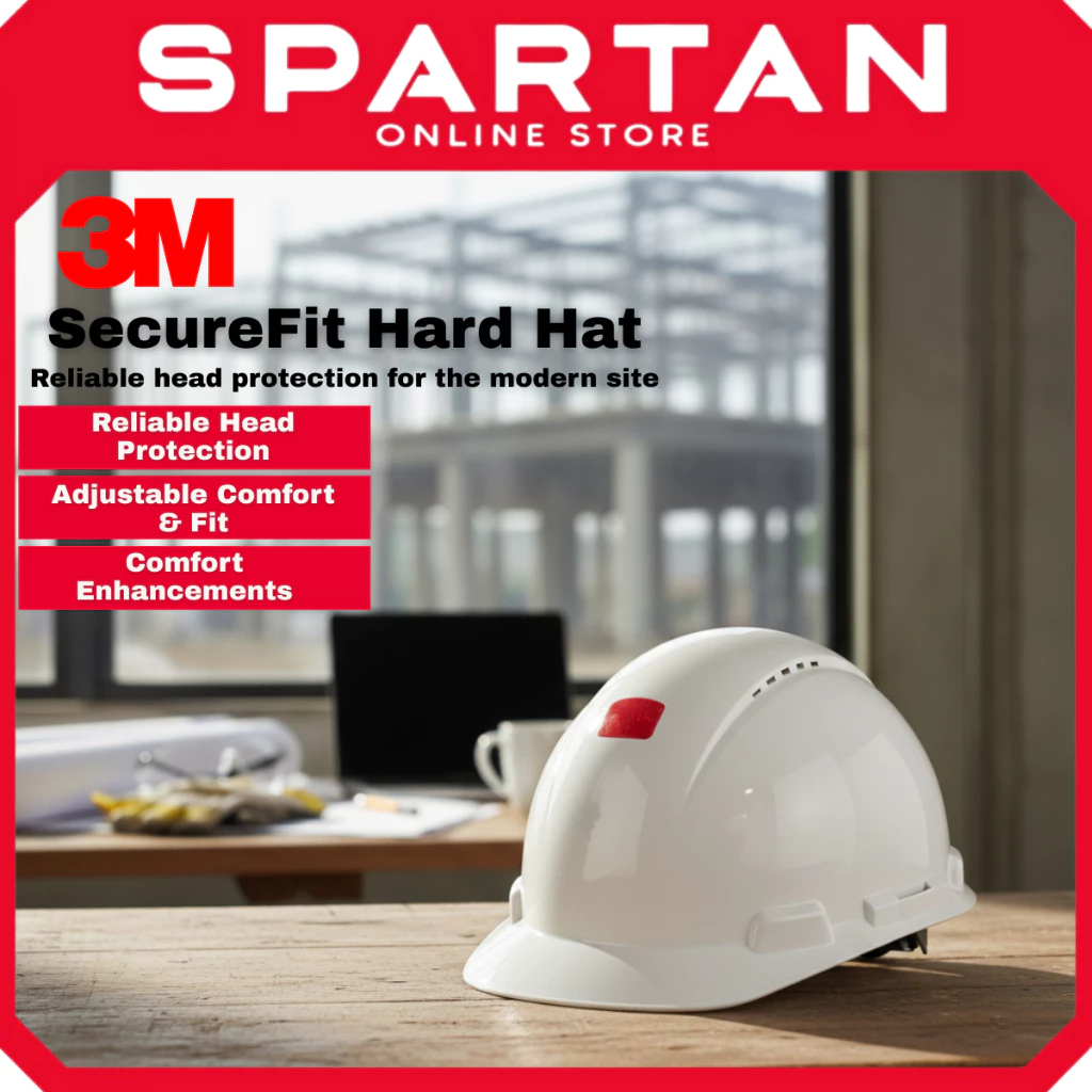 3M H-701R White Safety Lightweight Head Protection / Proguard Safety Helmet SIRIM Certified HG1-PHSL Construction Hat