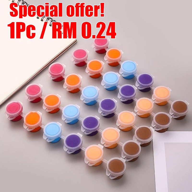 (1Pc / RM0.24) 6-in-1 Non Toxic Acrylic Paint Set DIY Shoe Painting Children's Painting Supplies Door Gift