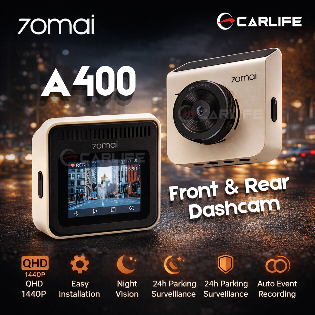 Dashcam 70mai A400 Car Recorder Dash Cam front and rear QHD 1440P Rear Cam Night Vision 145 FOV