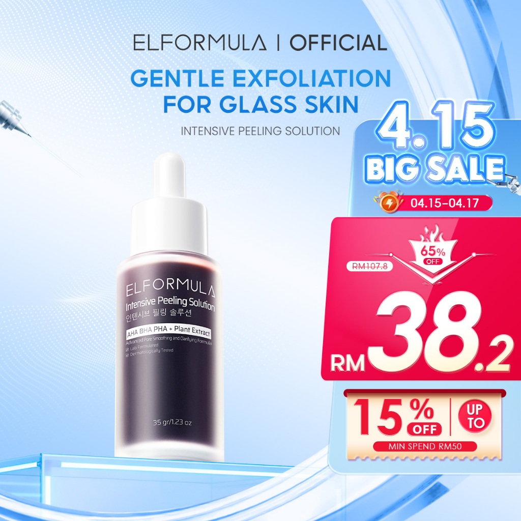 ELFORMULA Intensive Peeling Solution AHA BHA PHA Peeling Serum Exfoliating Dark Spot Whitening Brightening Treatment 35g