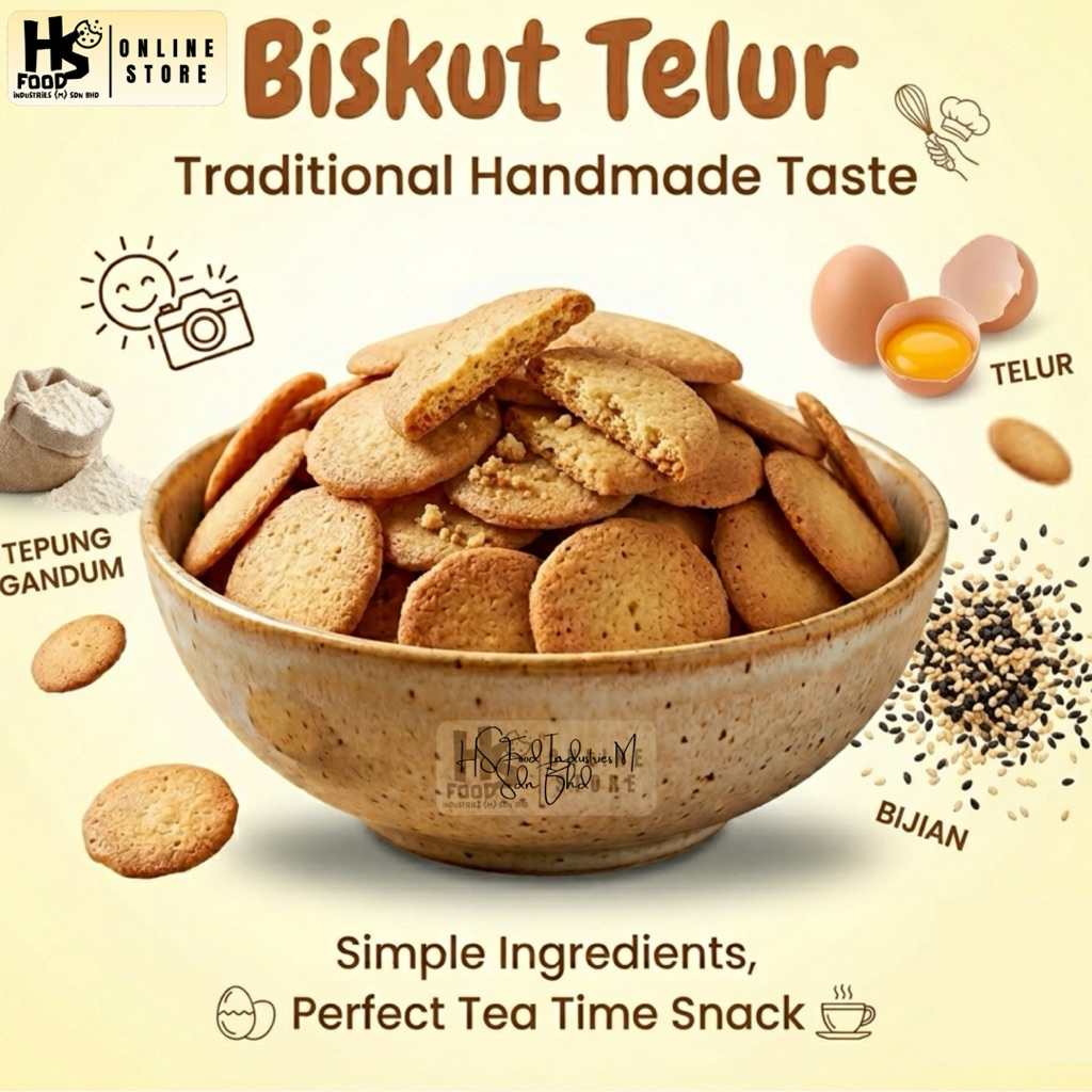 Makanan Ready To Eat Halal 零食 Biskut Timbang Biskut Telur Biscuit Soft Cookies Snack Shopee Choice Local
