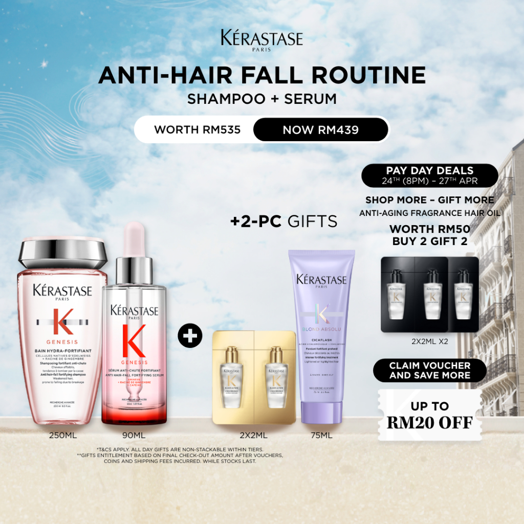 [PAYDAY EXCLUSIVE] KERASTASE Bestselling Genesis Anti-Hair Fall Duo Set For Normal To Oily Hair